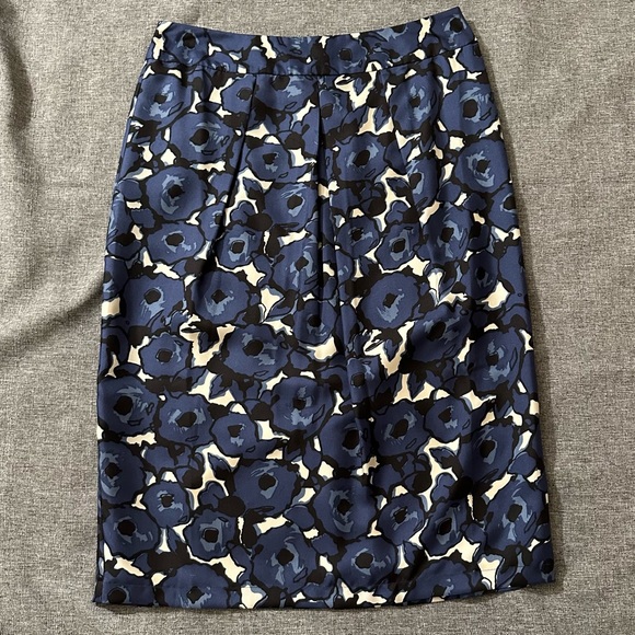 Boden SILK abstract floral pencil skirt NWOT - Picture 1 of 8